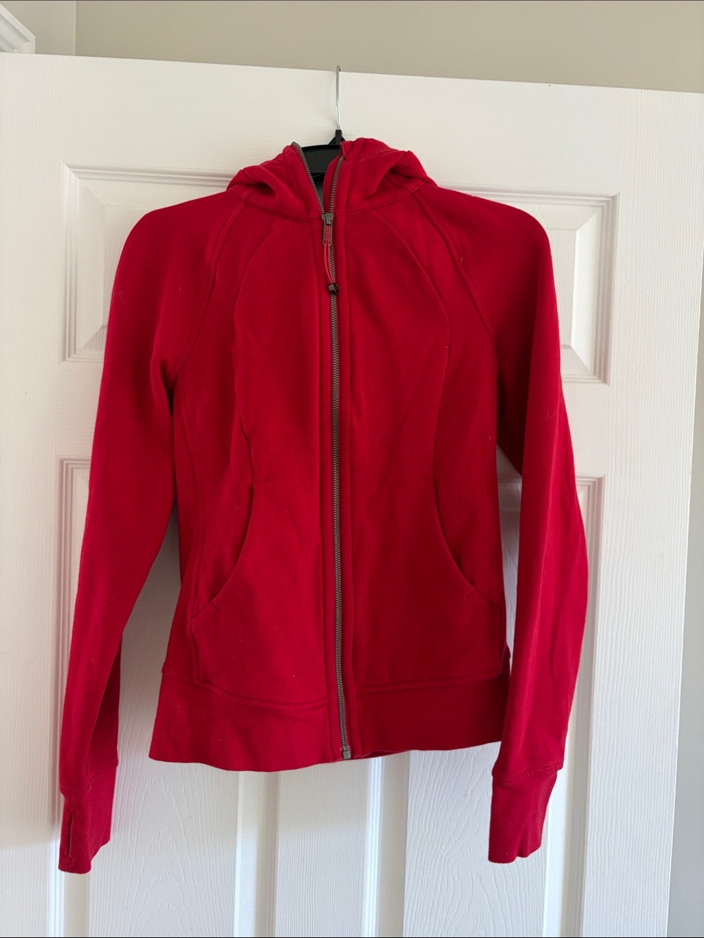 lululemon athletica Red Full-Zip Hooded Jacket